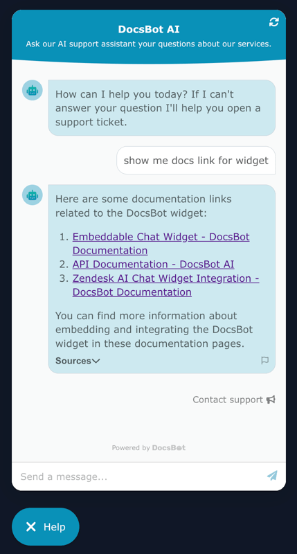 Widget screenshot